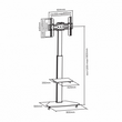 Kép 2/2 - SBOX FS-500 Gurulós konzol, konferencia állvány, 37"-70", 600x400, max 40 kg