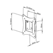 Kép 3/4 - SBOX LCD-100 fali konzol dönthető, 100x100, 13"-30", max 15 kg