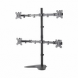 Kép 1/2 - SBOX LCD-F048 Asztali kvadupla monitor tartó konzol, dönthető, forgatható, 13"-27", 100x100, max 8 kg