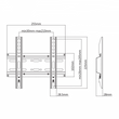 Kép 2/3 - SBOX PLB-2522F fali konzol fix, 200x200, 23"-42", max 35 kg