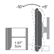 Kép 3/3 - SBOX PLB-2544T fali konzolt, dönthető 32"-55", 400x400, max 35 kg