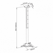 Kép 2/2 - SBOX PM-102XL Mennyezeti projektor tartó konzol, forgatható, dönthető, max. 15 kg