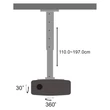 Kép 3/3 - SBOX PM-200XL Mennyezeti projektor tartó konzol, forgatható, dönthető, max 15 kg
