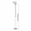 Kép 2/3 - SBOX PM-200XL Mennyezeti projektor tartó konzol, forgatható, dönthető, max 15 kg