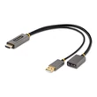Kép 1/2 - STARTECH Adapter HDMI 4K 60Hz 2.0 to Displayport 1.2, USB Bus Powered, 30cm kábel