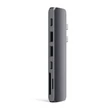 Kép 6/6 - Satechi Aluminium TYPE-C PRO Hub (HDMI 4K,PassThroughCharging,2x USB3.0,2xSD,ThunderBolt 3) - Space Grey