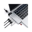 Kép 1/5 - Satechi Aluminium Type-C PRO Hub (HDMI 4K,PassThroughCharging,1x USB3.0,1xSD,Ethernet) - Silver