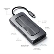 Kép 2/5 - Satechi Aluminium USB-C Multiport MX Adapter (Dual 4K HDMI 60Hz/30Hz, USB-C PD 100W, RJ45, 1xUSB-C , 2xUSB, SD, jack)