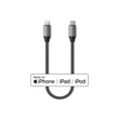 Kép 1/2 - Satechi USB-C - lightning kábel (MFI), szőtt, 25cm - Space Grey