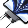 Kép 1/5 - Satechi USB-C Mobile Pro HUB SD (1x USB-C PD,1x 4K HDMI,1x USB 3.0, MicroSD, 3.5mm audio) - Grey