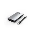 Kép 2/3 - Satechi USB-C On the go adapter (1xUSB-C PD, 1x G.Ethernet,1x 4K HDMI,1x VGA,1x USB-A,1x USB-C, micro/SD) - Space Grey