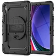 Kép 2/5 - TECH-PROTECT SAMSUNG GALAXY TAB S9 FE 10.9 ÜTÉSÁLLÓ TABLET TOK 360 FOKOS VÉDELEMMEL, 4H KIJELZŐVÉDŐ ÜVEGGEL, FEKETE