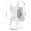 Kép 4/5 - TECHLY ICA-LCD 2900WH fali konzol, 19-37" LCD kijelzőhöz, fehér