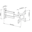 Kép 3/5 - TECHLY ICA-LCD 2903B fali karos konzol 19-37" LCD kijelzőhöz, fekete