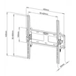 Kép 4/5 - TECHLY ICA-PLB 131M dönthető fali konzol 23-55" LCD kijelzőhöz, fekete