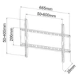 Kép 4/5 - TECHLY ICA-PLB 162L fix fali konzol, 40-65" LED/LCD kijelzőhöz, ultra slim, fekete