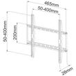 Kép 5/5 - TECHLY ICA-PLB 162MW fix fali konzol, 23-55" LCD kijelzőhöz, ultra slim, fehér