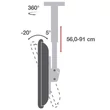 Kép 5/5 - TECHLY ICA-PLB 171L dönthető fali karos konzol 40-65" LCD kijelzőhöz, fekete