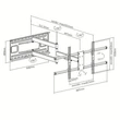 Kép 3/5 - TECHLY ICA-PLB 490 dönthető fali karos konzol 43-80" LCD kijelzőhöz, 1015 mm, fekete