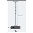 Kép 5/5 - TECHLY ICA-PM 102XL állítható mennyezeti projektor konzol, 60-102 cm, ezüst