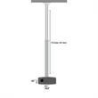 Kép 4/4 - TECHLY ICA-PM 104XL állítható mennyezeti projektor konzol, 110-197 cm, ezüst