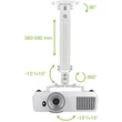 Kép 5/5 - TECHLY ICA-PM 18S univerzális mennyezeti projektor konzol, 38-58 cm, ezüst