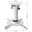 Kép 3/5 - TECHLY ICA-PM 200WH univerzális projektor mennyezeti konzol