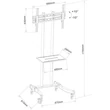 Kép 3/5 - TECHLY ICA-TR23 gurulós padlóállvány 32-70" LCD kijelzőhöz