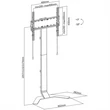 Kép 3/5 - TECHLY ICA-TR47 szupervékony padlóállvány 32-70" LCD/LED kijelzőhöz