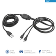 Kép 1/5 - TRUST Kettős, töltő és játékhoz használható kábel 20165 (GXT 222 Duo Charge & Play Cable for PS4)