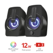 Kép 1/5 - TRUST RGB LED-megvilágítású 2.0 hangszórókészlet 22948 (Gemi RGB 2.0 Speaker Set - black)