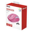 Kép 2/5 - TRUST Vezeték nélküli egér 22336 (Yvi FX Wireless Mouse - pink)