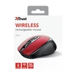 Kép 3/5 - TRUST Vezeték nélküli tölthető egér 24019 (Zaya Rechargeable Wireless Mouse - red)