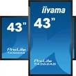 Kép 1/5 - iiyama 24/7 interaktív kijelző, 42,5", 3840x2160, 16:9, 500cd, 8ms, 1200:1, HDMI/USB/Ethernet, T4362AS