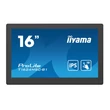 Kép 1/5 - iiyama 24/7 touch monitor, 15,6", 1920x1080, 16:9, 385cd, 28ms, 800:1,/HDMI, T1624MSC