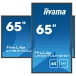 Kép 1/5 - iiyama Prolite 24/7 IPS LFD 64.5" LH6570UHB-B1, 3840x2160, 16:9, 700cd/m2, 8ms, HDMI/USB/RS232/LAN, pivot