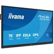 Kép 3/5 - iiyama touch IPS monitor, 75", 3840 x 2160, 16:9, 450cd, 8ms, 1200:1, HDMIx3/DP/USB-Cx2/USBx5/RJ45x2/RS-232C