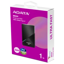ADATA SSD Külső USB 3.2 1TB SE920 Elite, Fekete