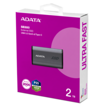 ADATA SSD Külső USB 3.2 2TB SE880 Elite, Szürke