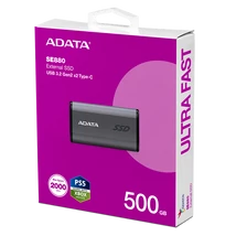 ADATA SSD Külső USB 3.2 500GB SE880 Elite, Szürke