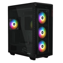 ADATA XPG Ház E-ATX Battlecruiser II, 4x120mm RGB ventilátor, Tápegység nélkül, üvegfalú, fekete