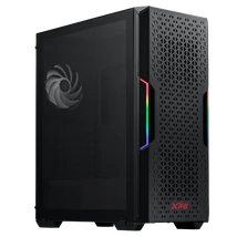 ADATA XPG Ház Midi ATX Starker AIR, 2x120mm ventilátor, Tápegység nélkül, üvegfalú, fekete