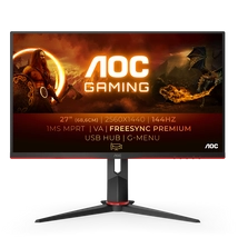 AOC Gaming 144Hz VA monitor 27" Q27G2U/BK, 2560x1440 16:9, 250cd/m2, 1ms, 2xHDMI/DisplayPort/4xUSB