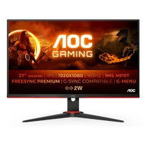 AOC Gaming 165Hz IPS monitor 27" 27G2SPAE/BK, 1920x1080, 16:9, 250cd/m2, 1ms, 2xHDMI/DisplayPort/VGA, hangszóró