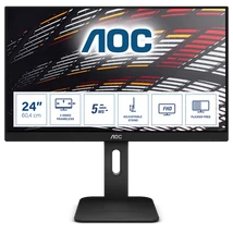 AOC IPS monitor 23.8" 24P1, 1920x1080, 16:9, 250cd/m2, 5ms, VGA/DVI/HDMI/DisplayPort/4xUSB, Pivot, hangszóró
