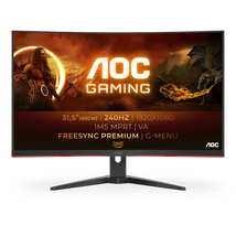 AOC Ívelt Gaming 240Hz VA monitor 31.5" C32G2ZE/BK, 1920x1080, 16:9, 300cd/m2, 1ms, 2xHDMI/DisplayPort