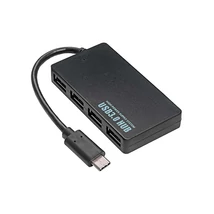 BLACKBIRD USB HUB 4xUSB 3.0 Type-C csatlakozóval, Fekete