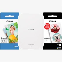 CANON Mobil fotónyomtató, ZINK, ZOEMINI 2 WiFi,  317x500 dpi, gyöngyházfehér, + fotópapír csomag