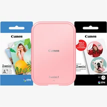 CANON Mobil fotónyomtató, ZINK, ZOEMINI 2 WiFi,  317x500 dpi, rózsaarany,  + fotópapír csomag