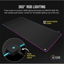 CORSAIR Egérpad MM700 RGB Extended 3XL Gaming, 1220x610mm, fekete